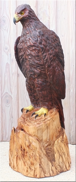 steinadler adler eagle  motorsäge kettensäge schnitzen jochen adam holzwerker