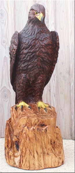 steinadler adler eagle  motorsäge kettensäge schnitzen jochen adam holzwerker