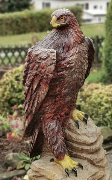 steinadler  lifesize adler eagle  motorsge kettensge schnitzen jochen adam holzwerker