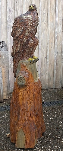 steinadler  lifesize adler eagle  motorsge kettensge schnitzen jochen adam holzwerker
