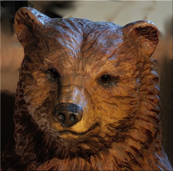  grizzly  bär holzwerker jochen adam schnitzen mit der motorsäge     