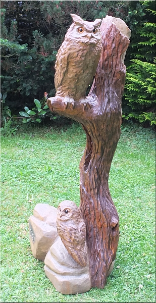 eule holz motorsge kettensge schnitzen kettesgenkunst motorsgenkunst 