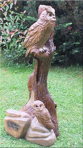 eule holz motorsge kettensge schnitzen kettesgenkunst motorsgenkunst 