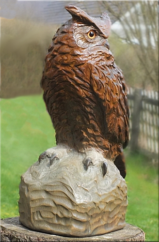 eule holz motorsge kettensge schnitzen kettesgenkunst motorsgenkunst 