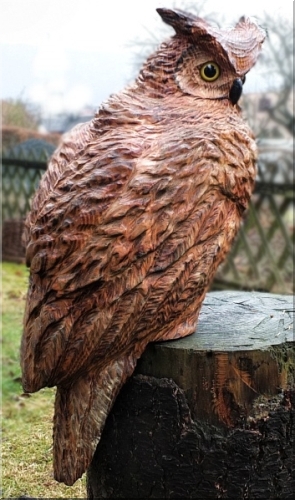 eule holz motorsge kettensge schnitzen kettesgenkunst motorsgenkunst 