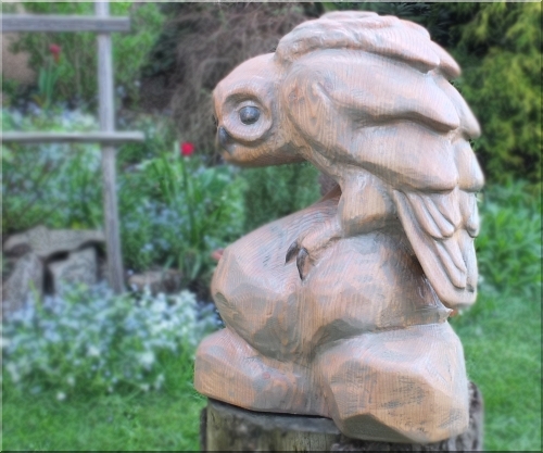 eule skulptur owl jochen adam holzwerker kettensge