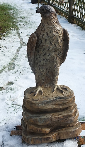 falke falcon holz motorsge kettensge schnitzen kettesgenkunst motorsgenkunst holzwerker