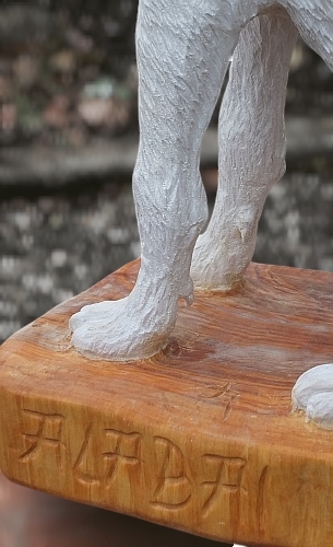 owtscharka alabai mittelasiatischer schferhund hund holz motorsge kettensge schnitzen chainsaw carving holzwerker jochen adam
