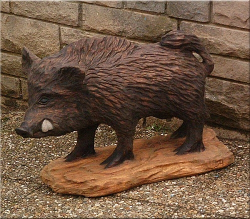 keiler wildschwein  holz schnitzen motorsge kettensge garten kaufen 