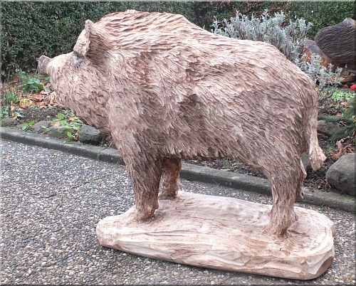 keiler holz schnitzen motorsge kettensge garten kaufen wildschein